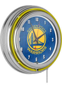 Golden State Warriors Retro Neon Wall Clock