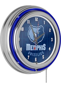 Memphis Grizzlies Retro Neon Wall Clock