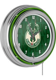 Milwaukee Bucks Retro Neon Wall Clock