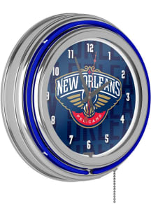 New Orleans Pelicans Retro Neon Wall Clock