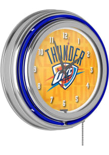 Oklahoma City Thunder Retro Neon Wall Clock