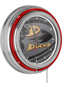 Anaheim Ducks Retro Neon Wall Clock