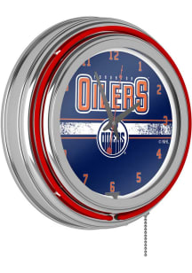 Edmonton Oilers Retro Neon Wall Clock