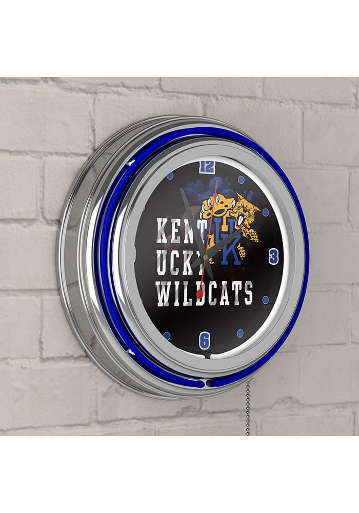 Kentucky Wildcats Smoke Retro Neon Wall Clock