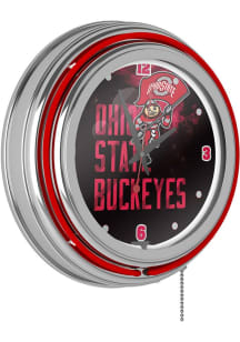 Ohio State Buckeyes Retro Neon Wall Clock