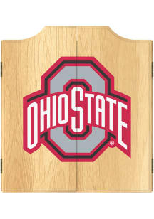 Red Ohio State Buckeyes Logo Dart Board Cabinet