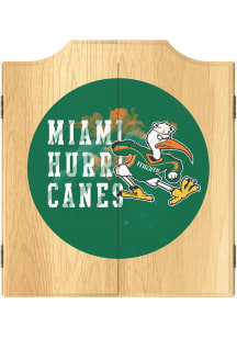 Miami Hurricanes Logo Dart Board Cabinet