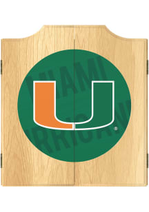 Miami Hurricanes Logo Dart Board Cabinet