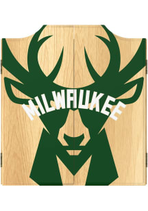 Milwaukee Bucks Logo Dart Board Cabinet