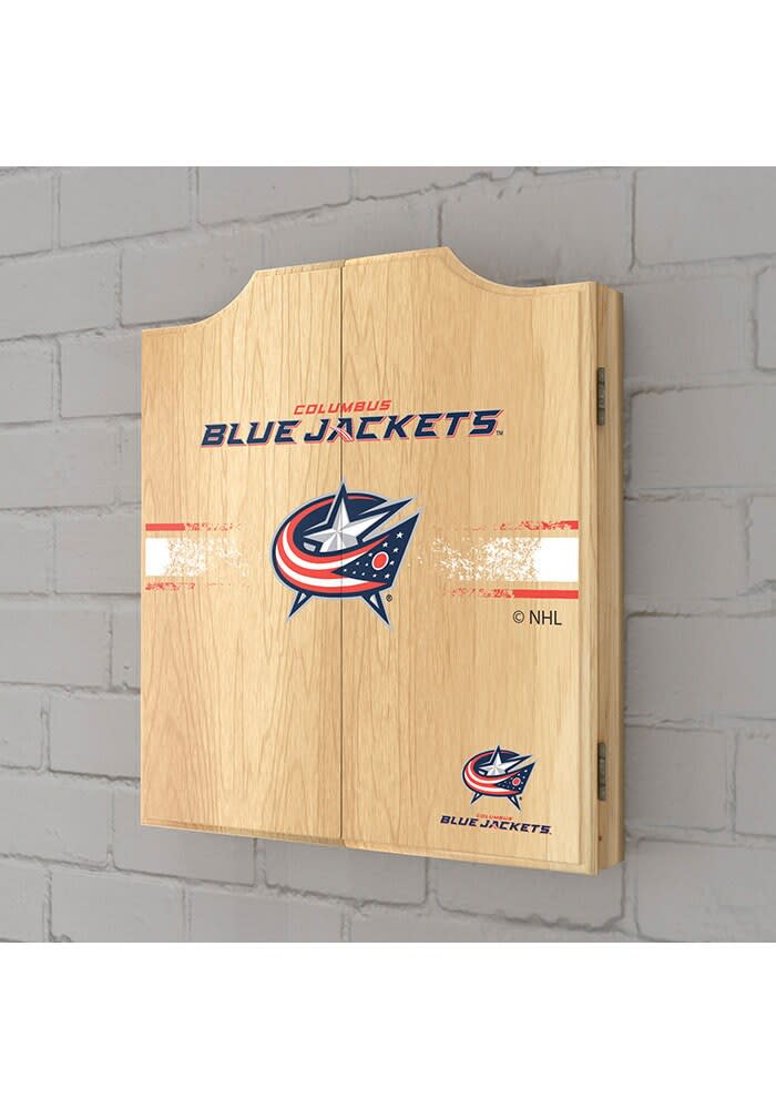 Columbus Blue Jackets Logo Dart Board Cabinet