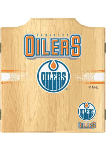 Edmonton Oilers Logo Dart Board Cabinet