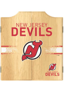 New Jersey Devils Logo Dart Board Cabinet