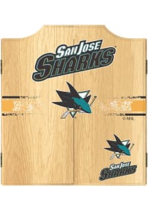 San Jose Sharks Logo Dart Board Cabinet