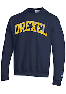 Champion Drexel Dragons Mens Navy Blue Powerblend Long Sleeve Crew Sweatshirt