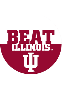 Red Indiana Hoosiers BEAT Illinois 3&quot; Button