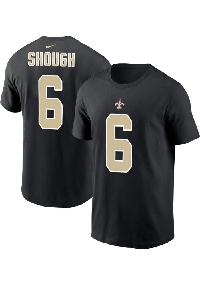 Tyler Shough New Orleans Saints BLACK Home Short Sleeve Player T