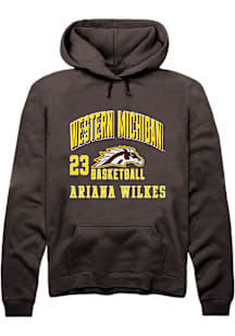 Ariana Wilkes Western Michigan Broncos Mens Brown NIL Arch Logo Player Hood