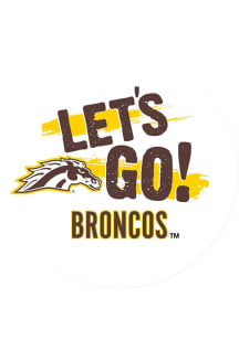 Brown Western Michigan Broncos 3&quot; Lets Go Button