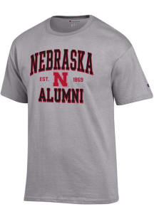 Nebraska Cornhuskers Grey Champion Est Alumni Jersey Short Sleeve T Shirt