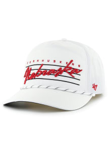 47 Nebraska Cornhuskers Downburst Hitch Adjustable Hat - White