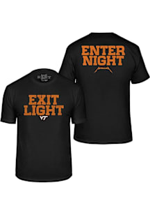 Original Retro Brand Virginia Tech Hokies Black Metallica Exit Light Short Sleeve Fashion T Shirt