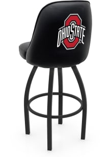 Black Ohio State Buckeyes Padded Swivel Pub Stool
