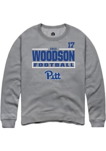 Cole Woodson Rally Mens Graphite Pitt Panthers NIL Stacked Box Player Crew