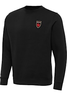 Antigua Phoenix Rising FC Mens Black Victory Long Sleeve Crew Sweatshirt