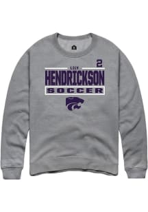 Lily Hendrickson Rally Mens Graphite K-State Wildcats NIL Stacked Box Player Crew