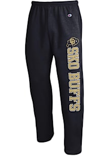 Champion Colorado Buffaloes Mens Black Open Bottom Sko Buffs Wordmark Sweatpants