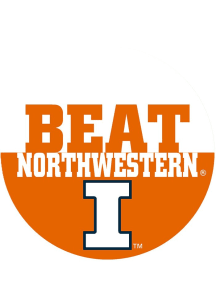 Orange Illinois Fighting Illini 3&quot; Beat Northwestern Button