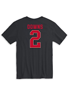 Caleb Downs Ohio State Buckeyes Black Football Name And Number Short Sleeve Player T Shirt
