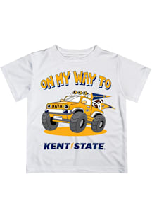 Vive La Fete Kent State Golden Flashes Infant On My Way Short Sleeve T-Shirt White