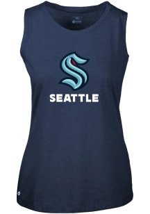 Levelwear Seattle Kraken Womens Navy Blue Macy Home Turf Tank Top