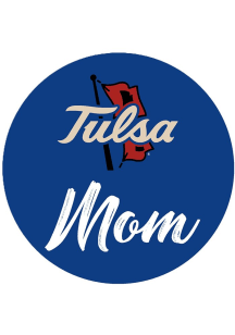 Navy Blue Tulsa Golden Hurricane 3&quot; Mom Button