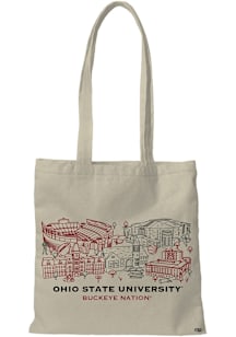 Ohio State Buckeyes White Campus Tote