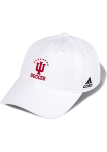 Adidas White Indiana Hoosiers Soccer Washed Slouch Adjustable Hat
