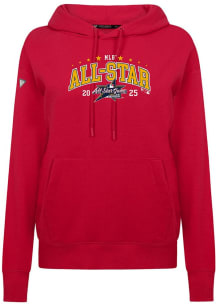 Levelwear  Womens Red Adorn 25 MLB ASG Hooded Sweatshirt