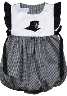 Vive La Fete Providence Friars Baby Girls Black Gingham Bubble Short Sleeve Dress