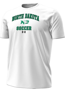 Under Armour North Dakota Fighting Hawks White Soccer Performance Short Sleeve T Shirt
