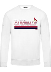 Levelwear St Louis Cardinals Mens White Zane Breaker Long Sleeve Crew Sweatshirt