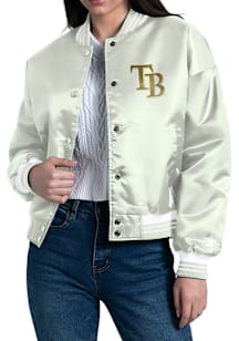 Starter Tampa Bay Rays Womens Green Script Satin Medium Weight Jacket