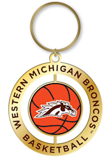 Western Michigan Broncos Basketball Spinner Keychain - Brown
