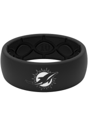Groove Life Miami Dolphins Black Silicone Mens Ring
