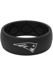 Groove Life New England Patriots Black Silicone Mens Ring