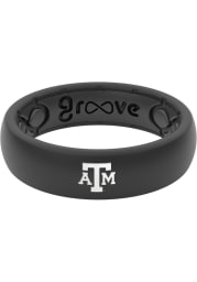 Texas A&M Aggies Thin White Logo Silicone Womens Ring