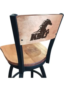Kentucky State University Maple Seat Maple Back Swivel Pub Stool - Brown