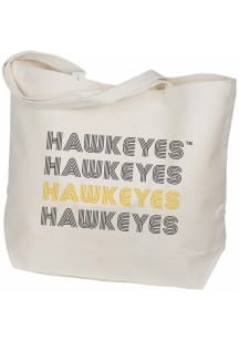 Iowa Hawkeyes Yellow Retro Canvas Tote