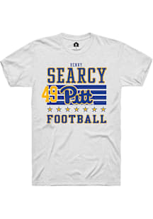 Henry Searcy Rally Mens White Pitt Panthers NIL Striped Player T Shirt