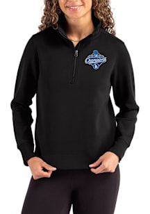 Cutter and Buck Los Angeles Dodgers Womens Black 2025 World Series Champions Roam Qtr Zip